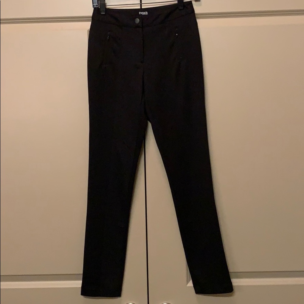 threads Saks Fifth Avenue black cotton slack